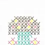 Рисунок крестиком на бумаге в клеточку