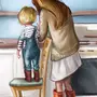 Рисунок мама и сын