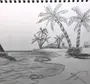 Нарисовать море карандашом