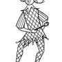 Рисунок из петрушки балерина