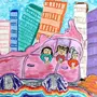 Детский рисунок город будущего