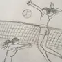 Рисунок на тему волейбол