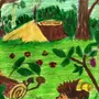 Рисунок лес и его обитатели