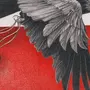 Ворона летит рисунок