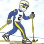 Лыжный Спорт Рисунок