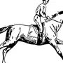 Всадник на коне рисунок
