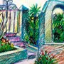 Вход в ботанический сад рисунок