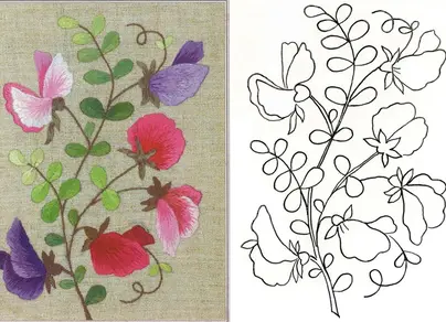 Рисунки для вышивки цветы