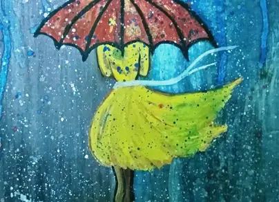 Рисунок дождливой погоды