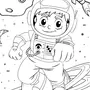Рисунок на тему космонавт
