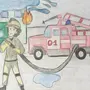 Профессия пожарный рисунок