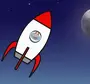 Рисунок ракета в космосе для детей