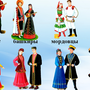 Рисунок традиционного костюма народов россии