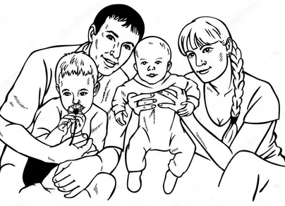 Нарисовать картину семьи