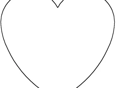 Рисунок сердце шаблон