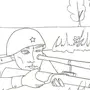 Русский солдат рисунок