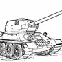 Рисунок танка для раскрашивания