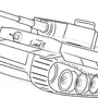 Рисунок танка для раскрашивания