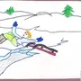Рисунок осторожно тонкий лед для детей
