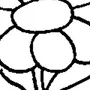 Рисунок цветка для раскрашивания