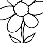 Рисунок цветка для раскрашивания