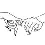 Руки держат друг друга рисунок