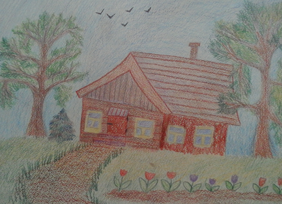 Сельский пейзаж рисунок 6 класс