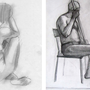 Сидящий человек рисунок