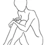 Сидящий человек рисунок