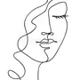 Женский профиль рисунок силуэт