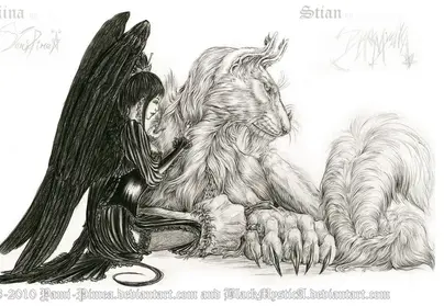 Рисунок ангел и демон