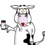 Фото нарисованной коровы