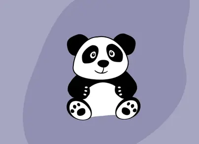Панда рисунок фото