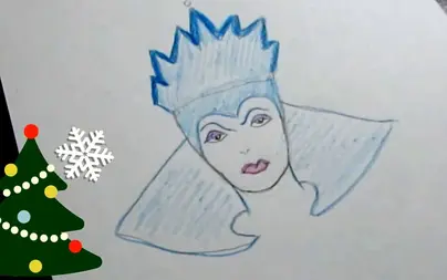 Как нарисовать снежную королеву