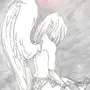 Ангел поэтапно карандашом