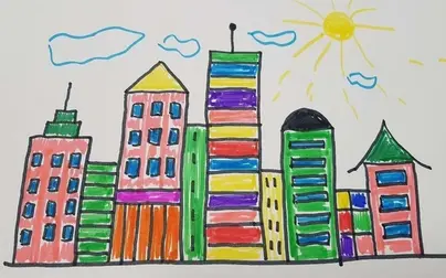 Рисунок город 1 класс