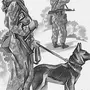 Рисунок пограничник с собакой