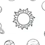 Солнечная система рисунок карандашом