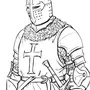 Средневековый Рыцарь Рисунок