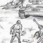 Сталинградская битва рисунок карандашом