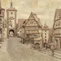 Старинный город рисунок