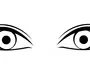 Черно белый рисунок глаз