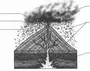 Вулкан в разрезе рисунок