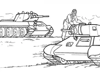 Рисунок солдату танк