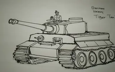 Как нарисовать танк тигр