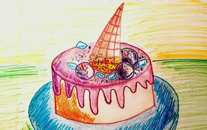 Торт рисунок для детей