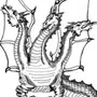 Трехголовый дракон рисунок