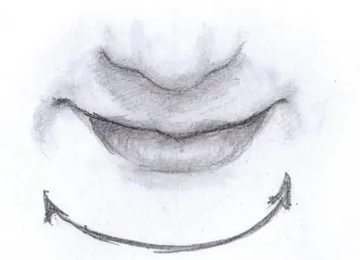 Нарисовать улыбку карандашом