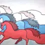 Развивающийся флаг россии рисунок