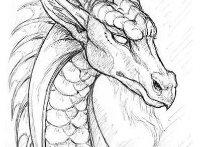 Фото нарисованного дракона